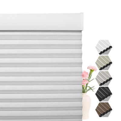 Sulugood Cordless Blackout Cellular Shades for Windows, 1.5 Inch Thermal Insulated Cellular Blinds, Easy Install, Smooth Gliding, Room Darkening Blinds for Windows, Home, Door, White, 22" W x 48" H