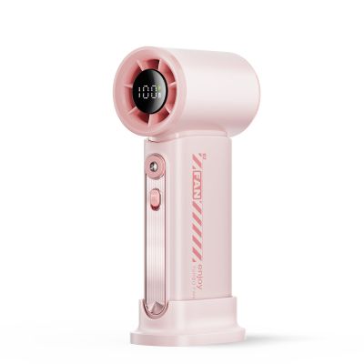 Koonie 19000 RPM High Speed Portable Handheld,100 Speeds Mini Turbo, 3600mAh, 12H Max Cooling Time, Digital Display, 5" Height, Rechargeable Hand for Outdoor Indoor Pink