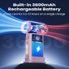 Koonie 19000 RPM High Speed Portable Handheld,100 Speeds Mini Turbo, 3600mAh, 12H Max Cooling Time, Digital Display, 5" Height, Rechargeable Hand for Outdoor Indoor Pink view 2