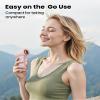 Koonie 19000 RPM High Speed Portable Handheld,100 Speeds Mini Turbo, 3600mAh, 12H Max Cooling Time, Digital Display, 5" Height, Rechargeable Hand for Outdoor Indoor Pink view 3