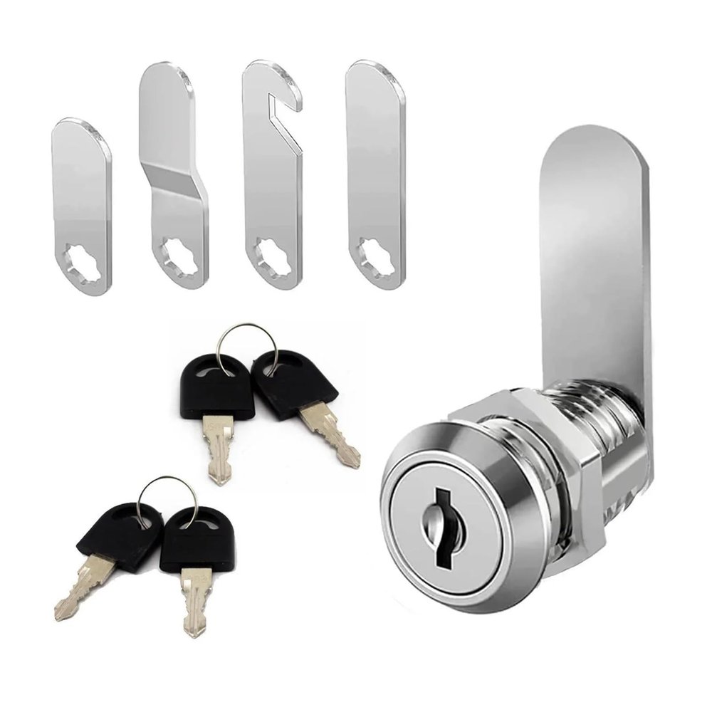 QXCIVR 16/20/25/30mm Cam Lock Set Drawer Cabinet Lock Mailbox Storage Cabinet Cam Lock Cabinet Door Lock with Two Keys(25mm)
