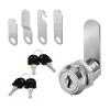 QXCIVR Cam Lock Set Drawer Cabinet Locks Cupboard Locker Furniture Hardware Door Cabinet Lock with 4 Keys and 4 Different Lock Plates(25mm) view 1