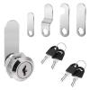 QXCIVR Cam Lock Set Drawer Cabinet Locks Cupboard Locker Furniture Hardware Door Cabinet Lock with 4 Keys and 4 Different Lock Plates(25mm) view 2