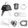 QXCIVR Cam Lock Set Drawer Cabinet Locks Cupboard Locker Furniture Hardware Door Cabinet Lock with 4 Keys and 4 Different Lock Plates(25mm) view 3