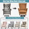 ChenTaiBB Wingback Chair Covers, Wing Chair Cover 2 Piece Armchair Slipcover, Velvet Wingback Sofa Chair Slipcover Furniture Protector for Living Room Bedroom(Bronze) view 4