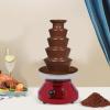 5-Tier Commercial Chocolate Fountain Machine, Hot Chocolate Fondue Tower for Home, Stainless Steel Electric Cheese Melting Heating Machine for Nacho Liqueurs Party Wedding, 110V, Red view 2