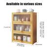 Kitchen Storage CabinetsCountertop Cabinetmulti-layer storage and built-in cabinet door design, which does not take up space and is suitable for a variety of scenarios(Blue,42*25*28cm/16.5in*9.8in*1 view 2