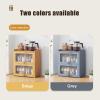 Kitchen Storage CabinetsCountertop Cabinetmulti-layer storage and built-in cabinet door design, which does not take up space and is suitable for a variety of scenarios(Blue,42*25*28cm/16.5in*9.8in*1 view 3