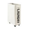 22 inch Slim Rolling Laundry Basket with Stand Foldable Waterproof Hamper Tall Thin Sorter Organizer on Wheels(Beige 1pc) view 1