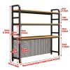 Adjustable Desk Bookshelf Organizer Rack, 3-Tier Multipurpose Wooden Countertop Hutch Organizer, Desktop Bookshelf For Computer Desk, Home Office Storage Shelves For Supplies(White-b,95cm/37.4inch) view 2