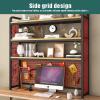 Adjustable Desk Bookshelf Organizer Rack, 3-Tier Multipurpose Wooden Countertop Hutch Organizer, Desktop Bookshelf For Computer Desk, Home Office Storage Shelves For Supplies(White-b,95cm/37.4inch) view 3