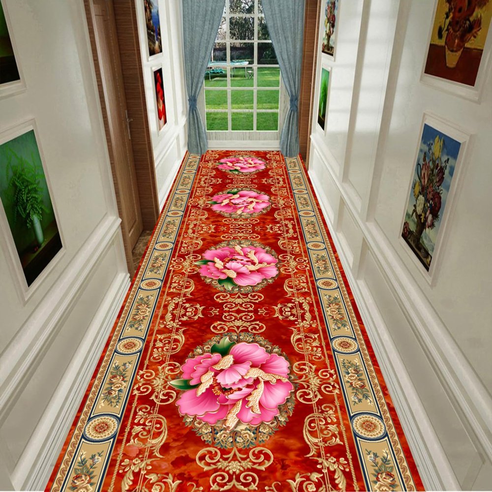 DITANHUO Extra Long Hallway Runner Rug Contemporary Passage Runner Rug for Hallway, Runners for Corridor Kitchen Entryway,0.8m x 2m