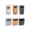 CFGH6FDF Outdoor Trash Can 38L/80L Indoor/Outdoor Trash Can Double Barrels Square Metal Trash Can, Modern Household Commercial Large Trash Can (with Ashtray) Outside Bin(Medium) view 3
