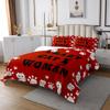 jejeloiu Cat Coverlet Set King Size Girls Women Bedspread for Cat Lover Decor Quilted Coverlet Red Soft Microfiber Quilt Set All Season Bedroom view 3