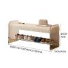 Acrylic Entryway Bench, Shoe Bench with Cushion Padded Seat, Fluted Bedroom Bench with Storage, Shoe Rack and Dining End of Bed Bench for Bedroom Living Room Study Garden(Green,120*35*45cm/47*14*18in) view 2