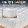 1000 GSM Mattress Topper Full XL Size,Mattress Pad (8-22" Depth) Fits, Microfiber Pad Cover, Mattress Pads, Extra Thick Cooling Full XL Size Bed Mattress Topper 54"x80" Inches White view 2