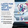 (2 Pack) Suicide Awareness Magnets - Inspirational Ribbon - Mental Health Support - Positive Message on Fridge - 5" On Longest Side - for Cars, Fridges, Toolboxes - Made in USA - MAG6246 view 4