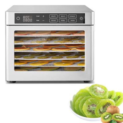 EliteBloom Food Dehydrator for Food and Jerky, Fruits and Vegetables Drying Maker, 185F Temp Adjust, 24H Timer, 500W Dehydrator Machine, Stainless Steel, 360 Circulating HEA,a-6Trays