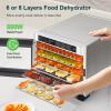 EliteBloom Food Dehydrator for Food and Jerky, Fruits and Vegetables Drying Maker, 185F Temp Adjust, 24H Timer, 500W Dehydrator Machine, Stainless Steel, 360 Circulating HEA,a-6Trays view 2
