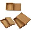 EFFNILIM Bamboo Cards Storage Box Desktop Playing Card CASE Organizer for Tarot Play Durable Container Board Game Accessory (C) view 1