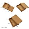 EFFNILIM Bamboo Cards Storage Box Desktop Playing Card CASE Organizer for Tarot Play Durable Container Board Game Accessory (C) view 2