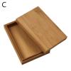 EFFNILIM Bamboo Cards Storage Box Desktop Playing Card CASE Organizer for Tarot Play Durable Container Board Game Accessory (C) view 3