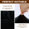 4Pcs Bar Stool Covers, Waterproof PU Bar Stool Chair Covers, Washable Bar Chair Covers, Protective Barstool Covers, Stylish Chair Cover, Easy to Install Bar Stool Slipcover for Home Bar (Black) view 4