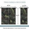 BAIGEZHU Camouflage Dinosaur Boy Girls Blackout Curtains,Green Dino Wildlife Animal Abstract Style, 2 Panel Rod Pocket Thermal Insulated Drapes for Bedroom, Living, Kids Room Deco 63x63 inch view 4