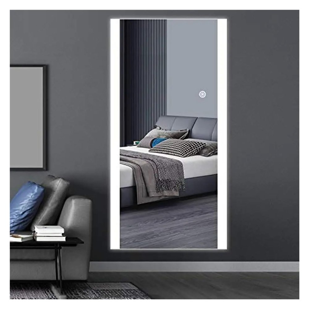 20x40 Inch Full Body Wall Mounted LED Mirror Stepless Dimmable Light Up Touch Control,Mirrors