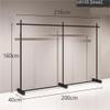XCLLAM Coat rack Stand Clothing Store Display Rack Floor-standing Shelves Men's And Women's Clothing Display Rack Iron Clothes Hanger Floor Hanger(I) view 2