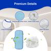 Kaulolado 6 Pack Microfiber Pads Compatible with Dupray Neat Steam Cleaner, and 6 Pack Microfiber Small Bonnets(Triangle), Durable, Reusable Cloths and Machine Washable view 2