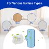 Kaulolado 6 Pack Microfiber Pads Compatible with Dupray Neat Steam Cleaner, and 6 Pack Microfiber Small Bonnets(Triangle), Durable, Reusable Cloths and Machine Washable view 3