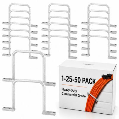 Yaocom 50 Pcs Distribution Rings Aluminum D Ring for Sorting Out Electric Cables, Cable Management, for Commercial and Residential Use, Silver (5 Inch)