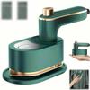 Aghxysq Portable Mini Travel Iron, Mini Travel Iron Steamer for Clothes, Handheld Cordless Portable Iron Steamer, Foldable Travel Iron Steamer, Rechargeable Small Hand Held Steamer Green view 1