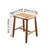 SABALON Stool Chinese Solid Wood Stools, Simple Woven Wooden Stools, Small Household Leisure Chairs, Wooden Stools for Living Rooms and Bedrooms Foot Stools view 2