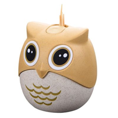 BTSEURY Toothpick Holder, Cartoon Toothpick Container, Funny Cute Owl Toothpick Dispenser Portable Decorative Toothpick Case for Hotel Home