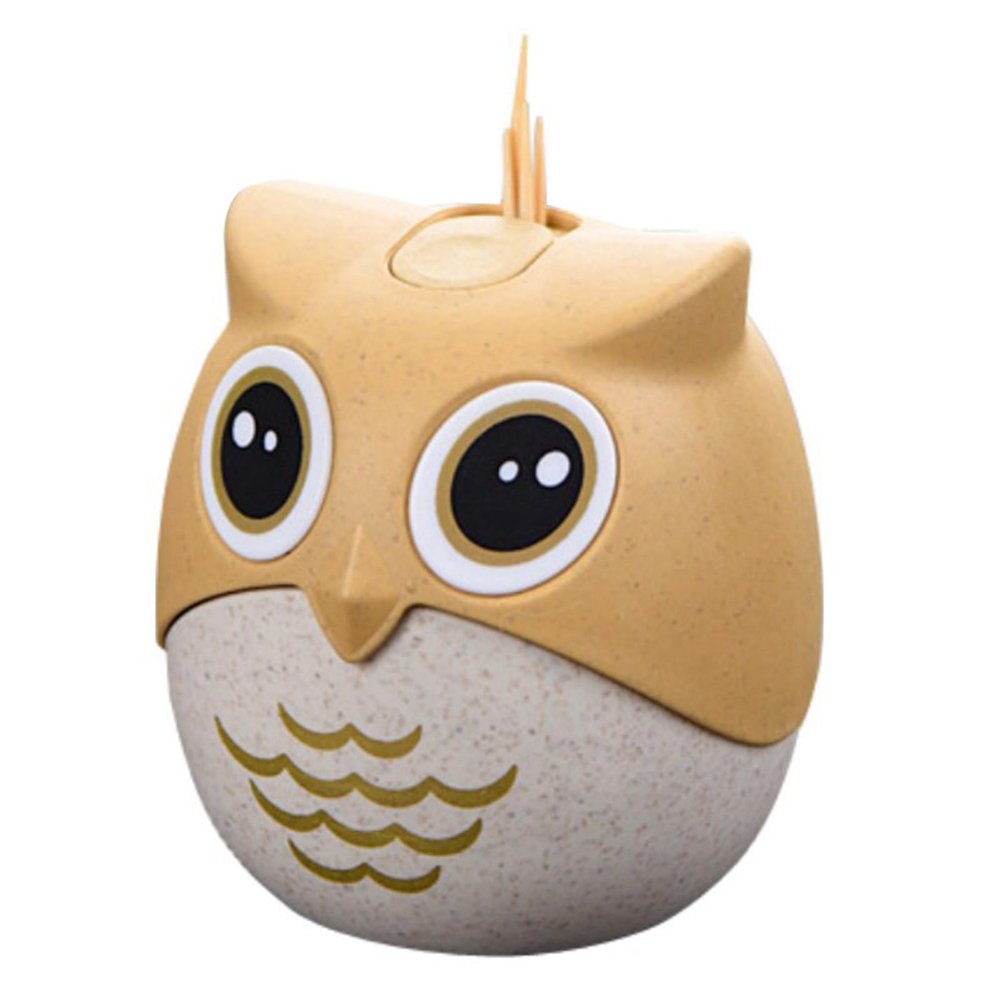 BTSEURY Toothpick Holder, Cartoon Toothpick Container, Funny Cute Owl Toothpick Dispenser Portable Decorative Toothpick Case for Hotel Home