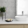 10 - Sheet Peel and Stick Backsplash Wall Tile, PVC Kitchen Backsplash, Stick on Tiles for Backsplash Kitchen (12'' X 12'', White Gray) view 2