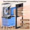 Dehumidifier, 95OZ Dehumidifier for Home 1000 Sq.Ft - Quiet with Auto Shut Off & Relaxing 7 Color Ambient Light,Ideal for Livingroom, Bedroom, Basement(Black) view 3