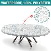 Pzwqkyn Customized Oval Fitted Tablecloth Custom Design Your Own Picture Text Name Personalized Table Cover for Wedding Banquet Picnic Party Restaurant Use, Spring Leaf, Fits to 42" x 60" Table view 2