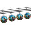 MSINMKOK Decorative Macaw Bird Shower Curtain Hooks 12pcs Crystal Glass Rustproof Shower Hooks for Bathroom Home Decor Stainless Steel Resin Shower Curtain Rings view 2