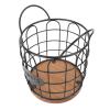 Coffee Pod Holder Pod Stands Coffee Bar Basket Solid Wood Base Coffee Pod Organizer Wide Opening Coffee Storage Basket for Kitchen Countertop Coffee Pod Holder Sturdy Metal Wire view 2