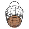 Coffee Pod Holder Pod Stands Coffee Bar Basket Solid Wood Base Coffee Pod Organizer Wide Opening Coffee Storage Basket for Kitchen Countertop Coffee Pod Holder Sturdy Metal Wire view 4