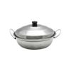 TrueCraftware- 11 Stainless Steel Round Wok Chafer Body with Lid- Round Chafing Dish Chaffing Servers with Cover Food Warmer for Home Restaurant Parties Buffets view 1