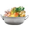 TrueCraftware- 11 Stainless Steel Round Wok Chafer Body with Lid- Round Chafing Dish Chaffing Servers with Cover Food Warmer for Home Restaurant Parties Buffets view 2