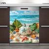 Beach Starfish and Pumpkin Pattern Sweet Home Dishwasher Magnet Door Cover,Refrigerator Magnets Kitchen Decorative,Fridge Magnetic Panel Decal,Sticker for Home Appliance 23W x 26H inchs view 1