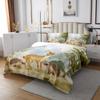 jejeloiu Cute Deer Hedgehog Bedspread Twin Size Kids Woodland Animal Coverlet Set for Boys Girls Teens Wild Animals Quilted Coverlet Nature Wildlife Tree Quilted Room Decor view 3