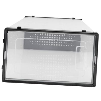 OKUMEYR Thickened Plastic Shoe Storage Box Clamshell Organizer Space-saver for Shoes