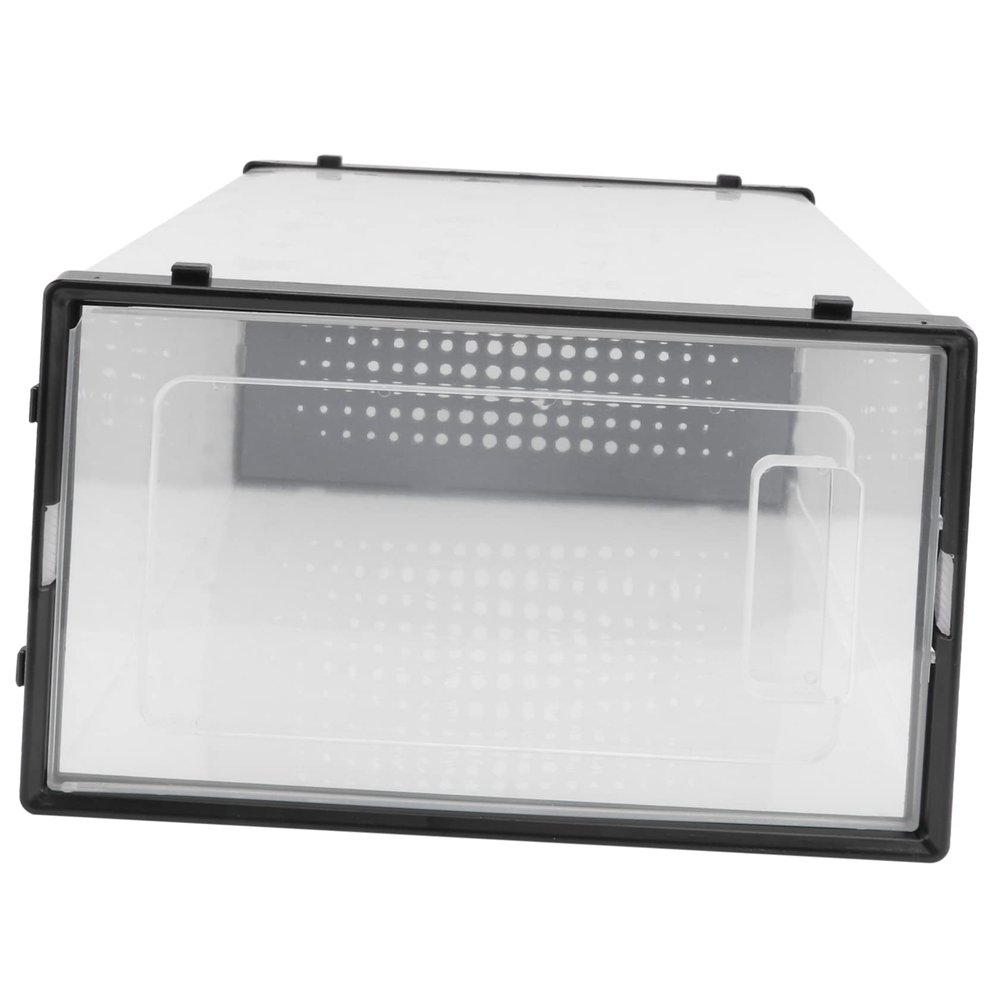 OKUMEYR Thickened Plastic Shoe Storage Box Clamshell Organizer Space-saver for Shoes