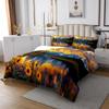 jejeloiu Mountain Lake Bedspread Twin Size Kids Sunflower Floral Coverlet Set for Boys Girls Teens Natural Scenery Quilted Coverlet Breathable Sunrise Quilted Room Decor view 3